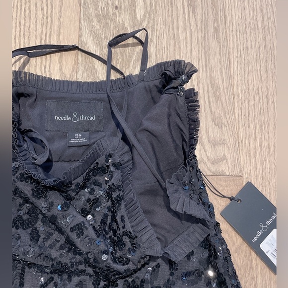 Needle & Thread Black Sequins Dress with Tag Size: US 4 - Picture 4 of 4